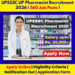 UPSSSC Pharmacist Recruitment 2026