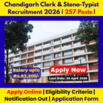 Chandigarh Clerk & Steno-Typist Recruitment 2026