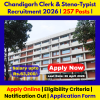 Chandigarh Clerk & Steno-Typist Recruitment 2026
