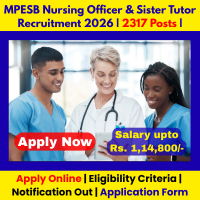 MPESB Nursing Officer & Sister Tutor Recruitment 2026
