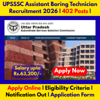 UPSSSC Assistant Boring Technician Recruitment 2026