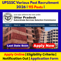 UPSSSC Various Post Recruitment 2026